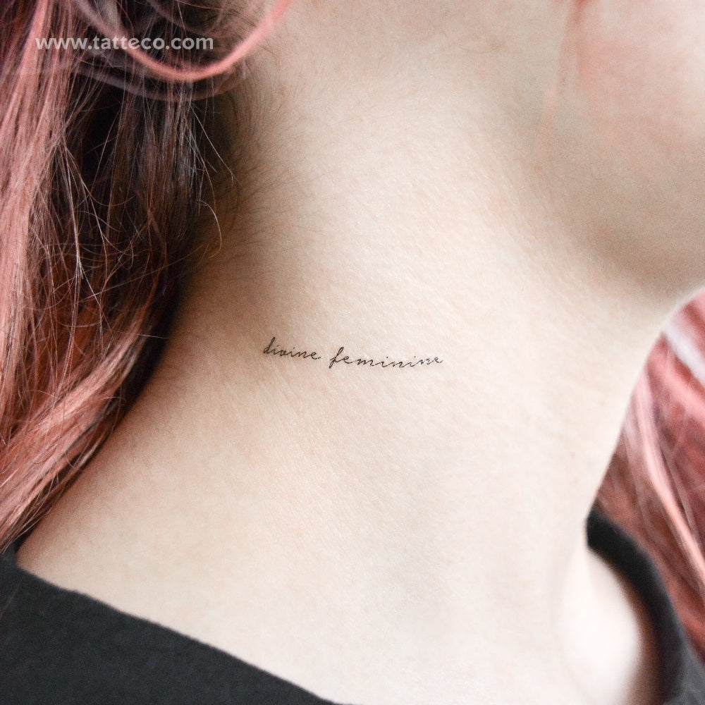 Tatuaje temporal pequeño de la Divinidad Femenina - Juego de 3