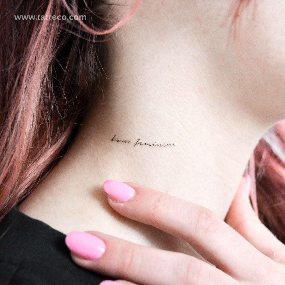 Tatuaje temporal pequeño de la Divinidad Femenina - Juego de 3