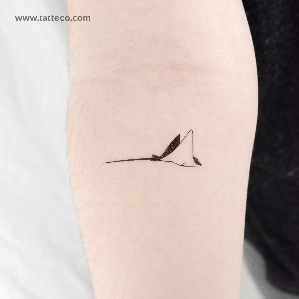 Tatuaje temporal de manta raya moteada - Juego de 3