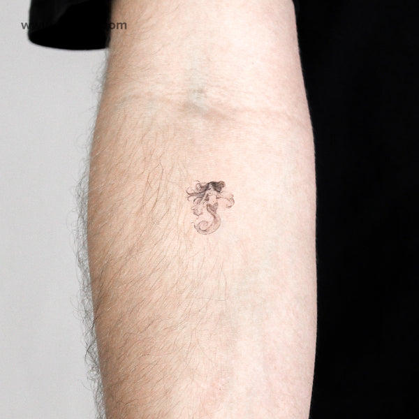 Small Mermaid Temporary Tattoo - Set of 3