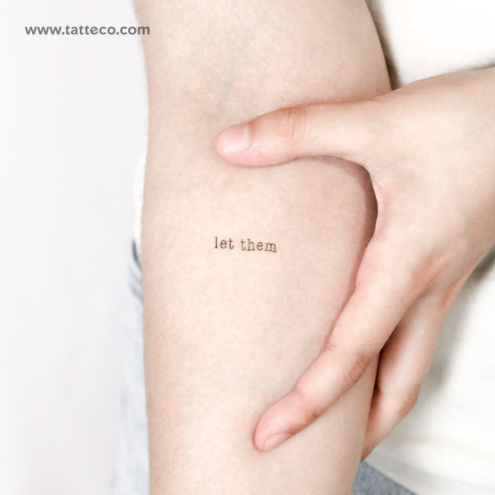 Tatuaje temporal "Máquina de escribir" - Juego de 3