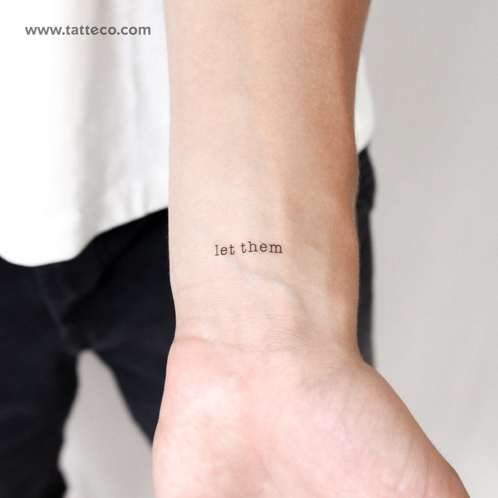 Tatuaje temporal "Máquina de escribir" - Juego de 3