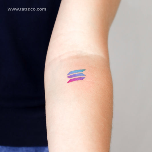 Tatuaje temporal del logotipo de Solana Sol - Juego de 3