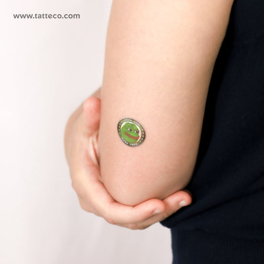 Tatuaje temporal de Pepecoin - Juego de 3
