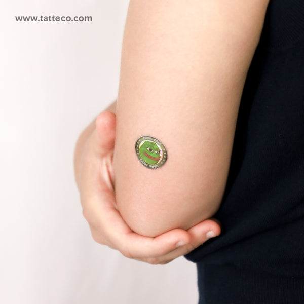 Pepecoin Temporary Tattoo - Set of 3