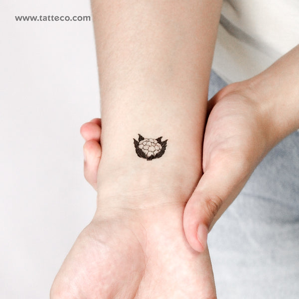 Small Cauliflower Temporary Tattoo - Set of 3
