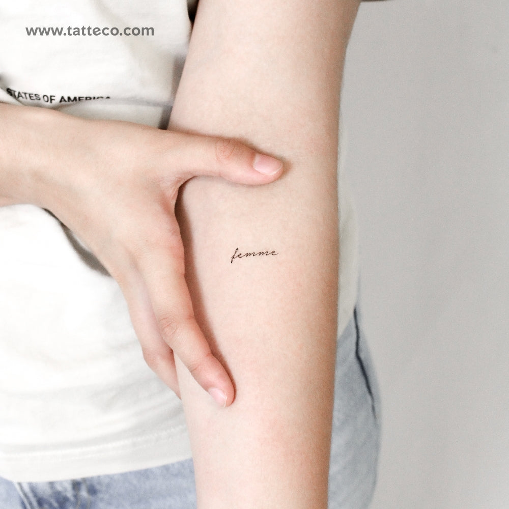 Tatuaje temporal de mujer - Juego de 3