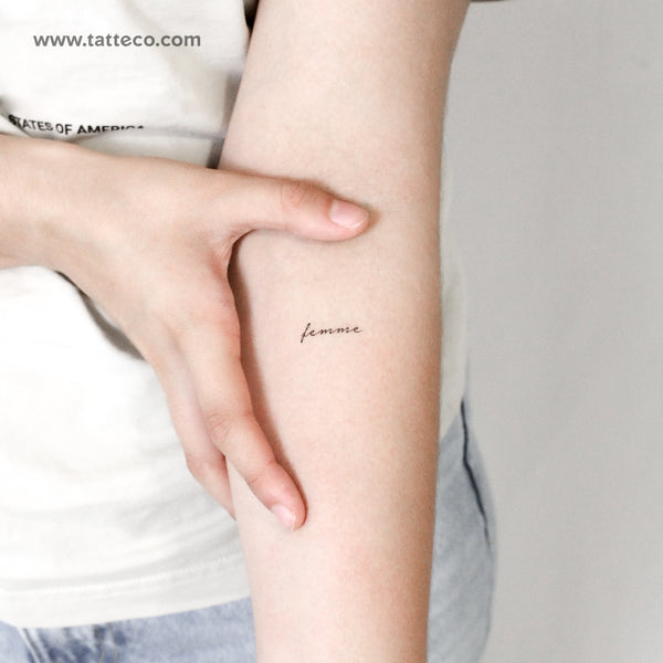 Femme Temporary Tattoo - Set of 3