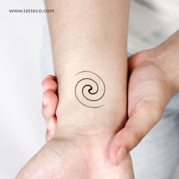 Fermat's Spiral Temporary Tattoo - Set of 3