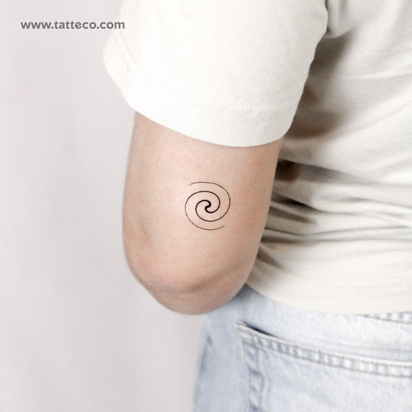 Fermat's Spiral Temporary Tattoo - Set of 3