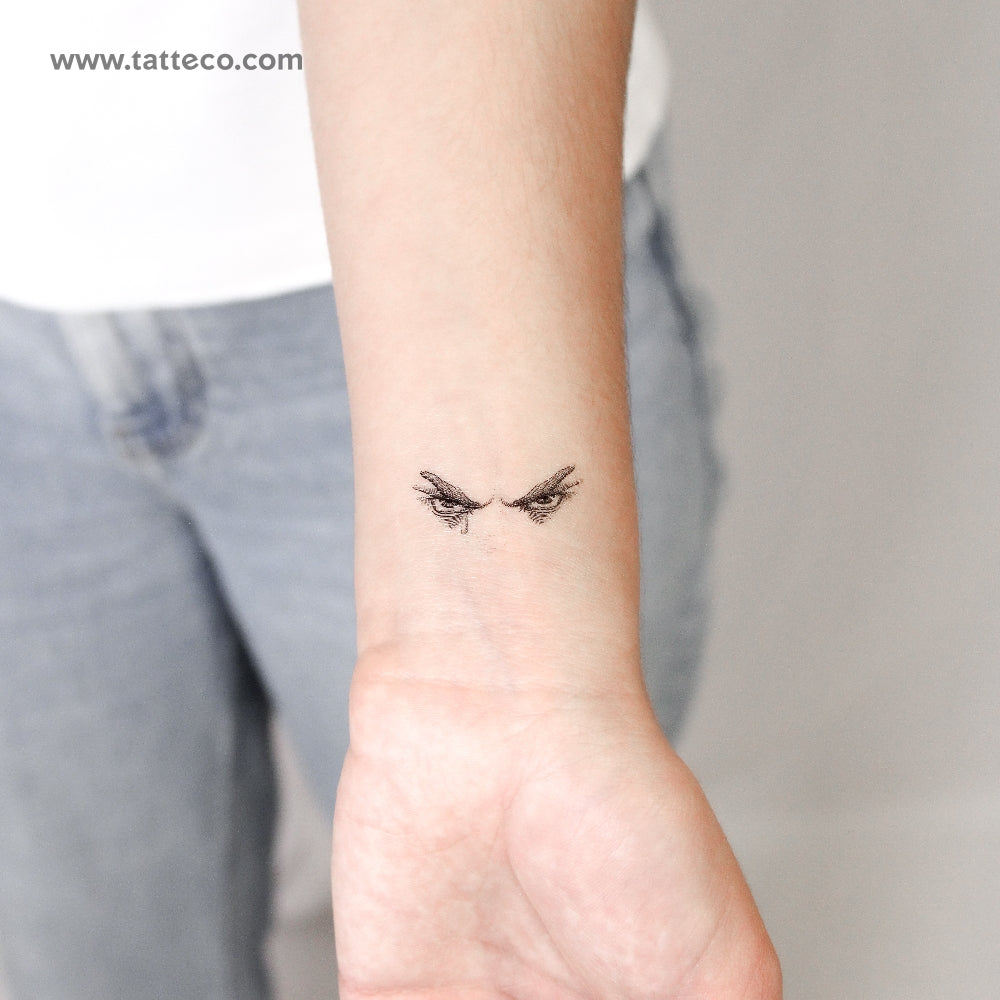 Tatuaje temporal La mirada del ángel caído - Juego de 3