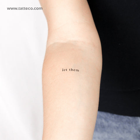Serif Let Them Temporary Tattoo - Set of 3