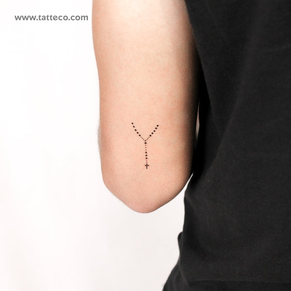 Rosary Temporary Tattoo - Set of 3