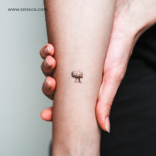 Atomic Bomb Mushroom Temporary Tattoo - Set of 3