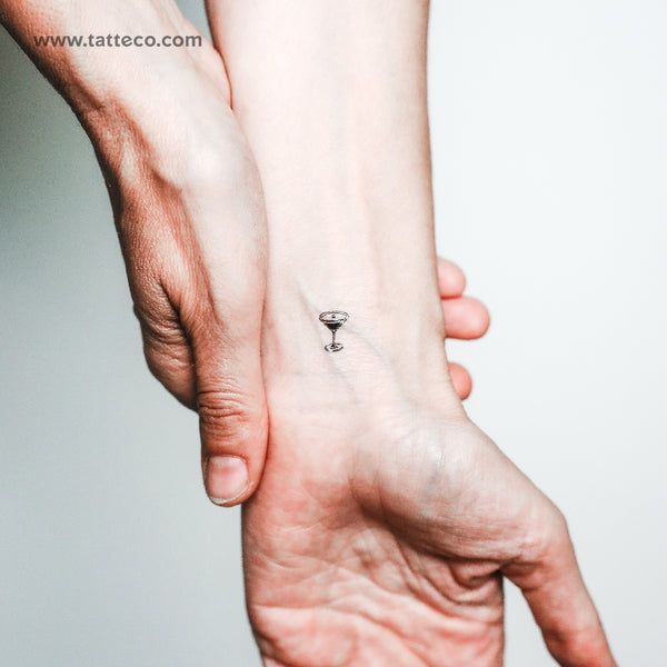 Tiny Espresso Martini Temporary Tattoo - Set of 3