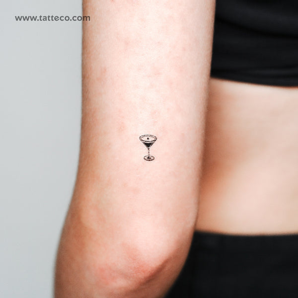 Tiny Espresso Martini Temporary Tattoo - Set of 3