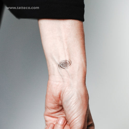 Galaxy Spiral Temporary Tattoo - Set of 3