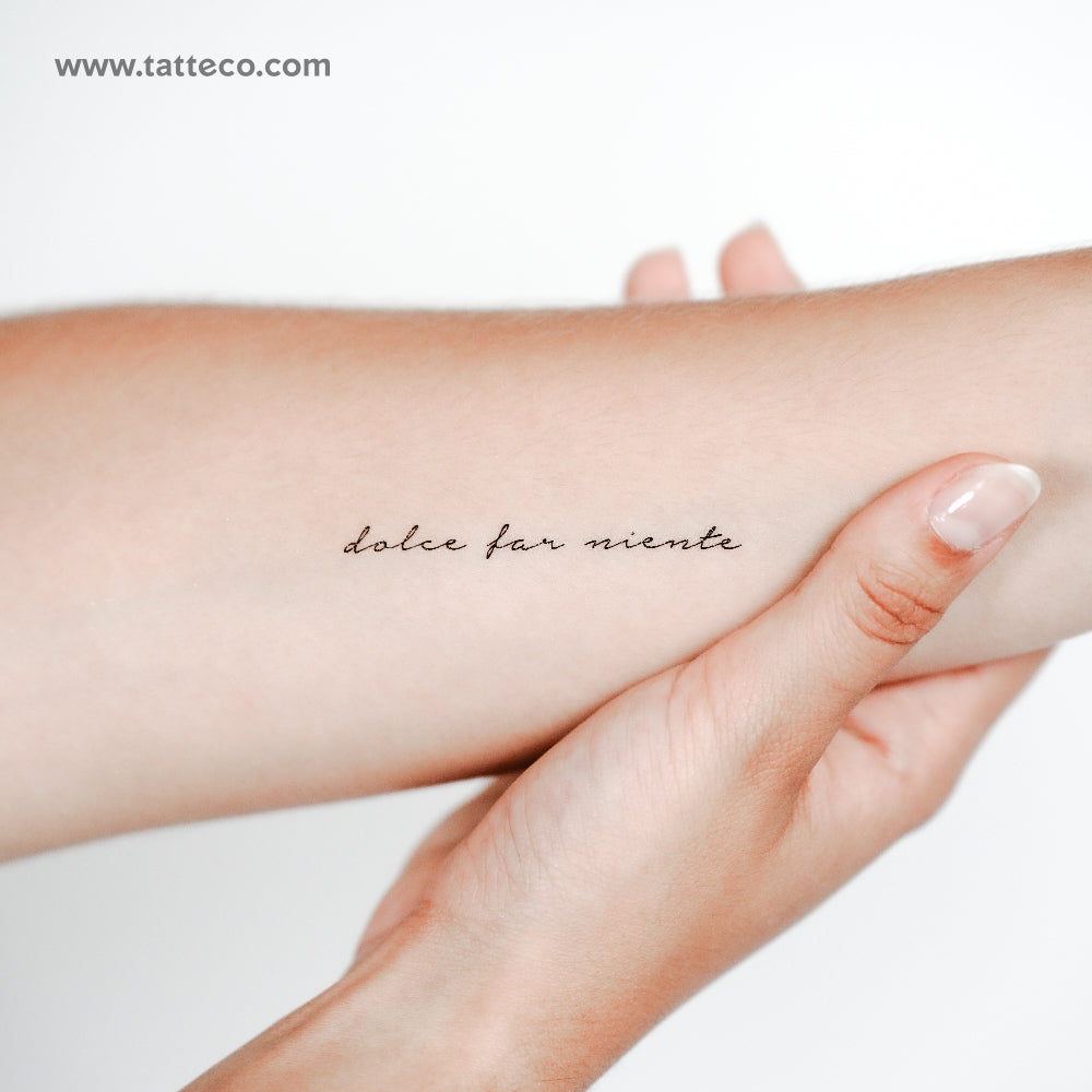 Dolce Far Niente Temporary Tattoo - Set of 3