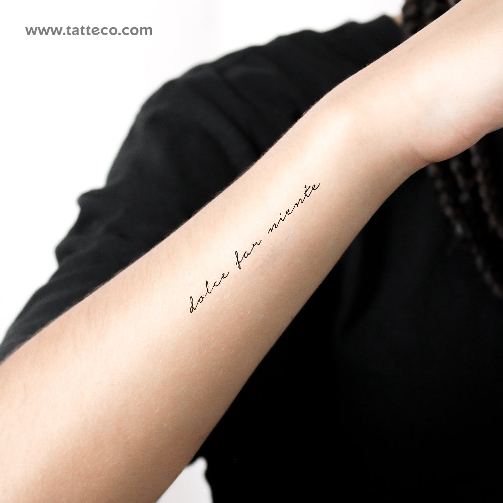 Dolce Far Niente Temporary Tattoo - Set of 3