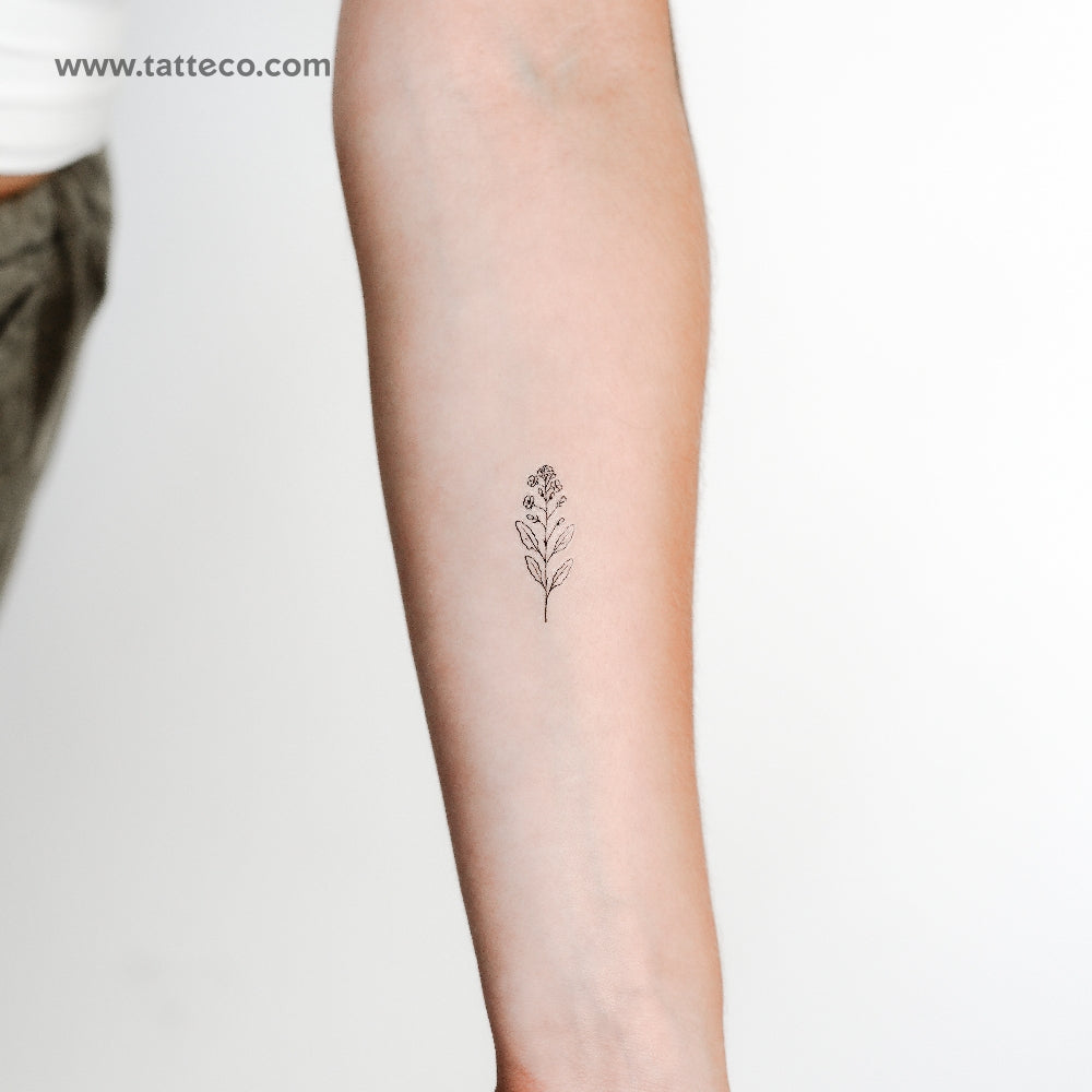 Mustard Plant Temporary Tattoo - Set of 3