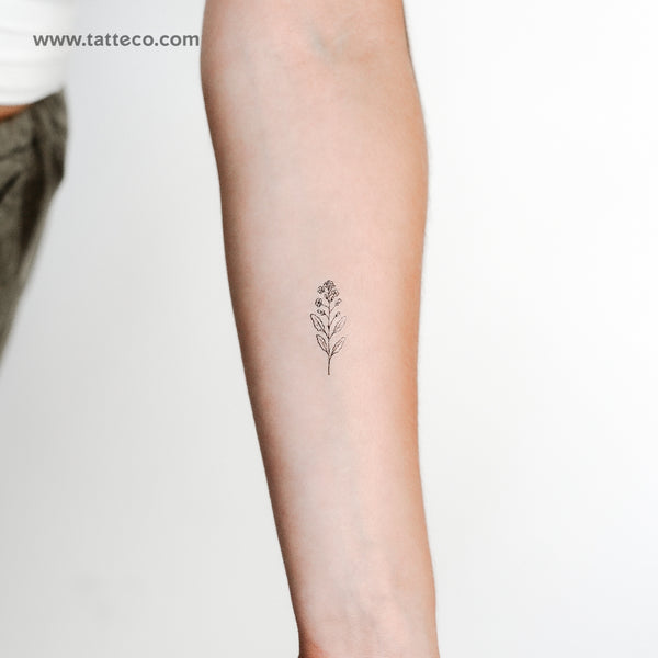 Mustard Plant Temporary Tattoo - Set of 3