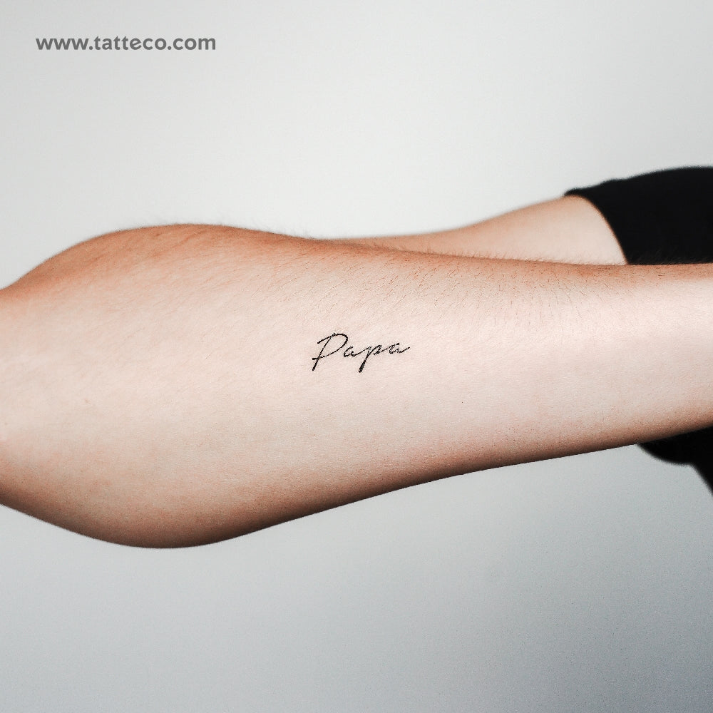 Papa Temporary Tattoo - Set of 3