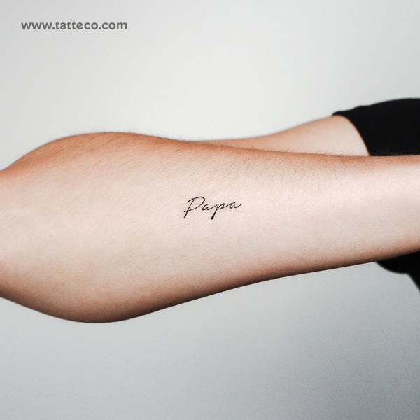 Papa Temporary Tattoo - Set of 3