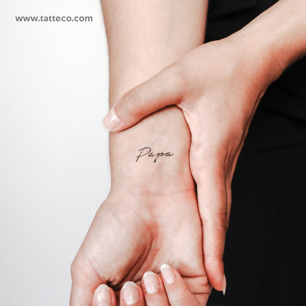 Papa Temporary Tattoo - Set of 3