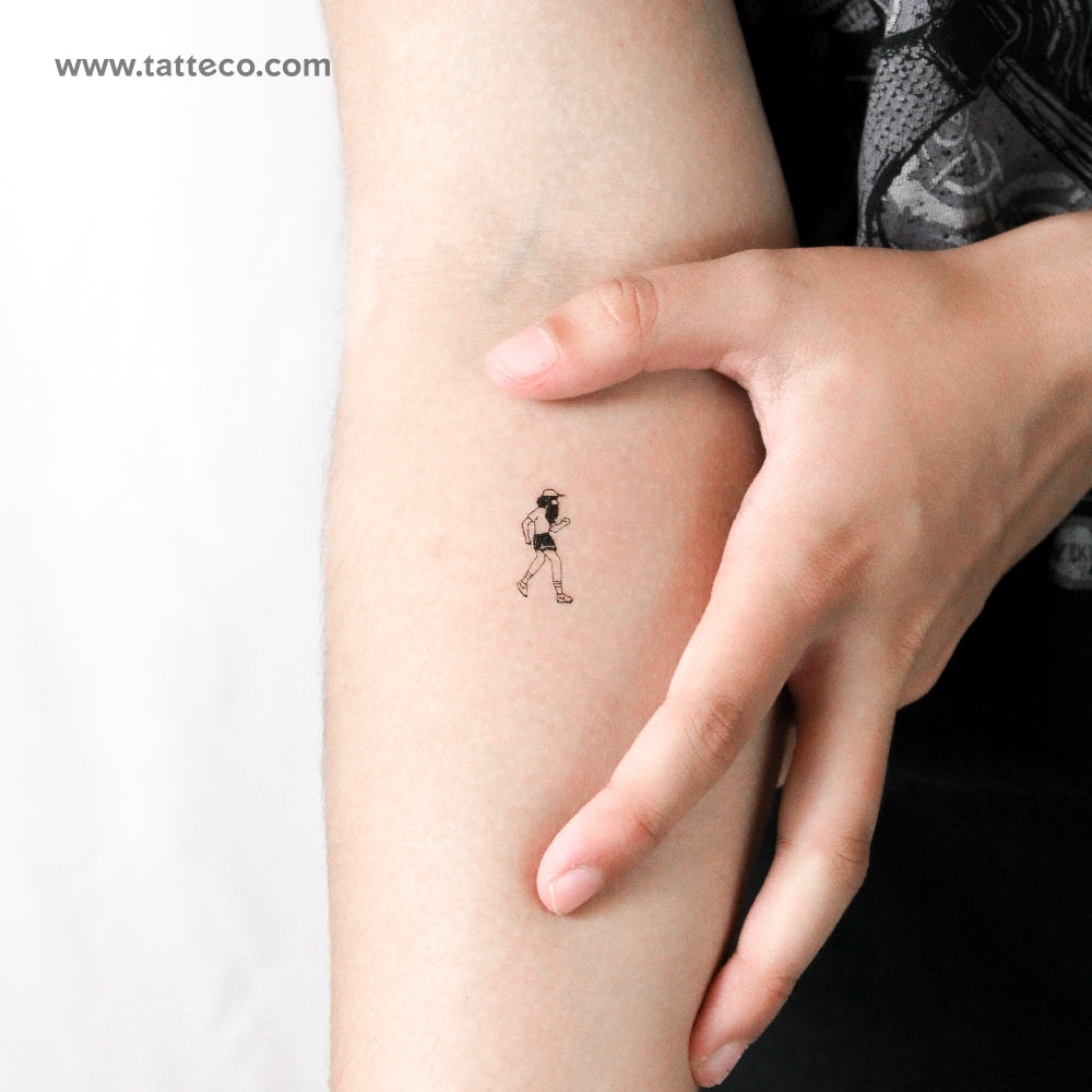 Run Forrest Run Temporary Tattoo - Set of 3