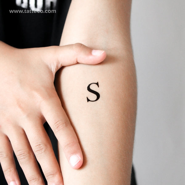 Uppercase S Temporary Tattoo - Set of 3