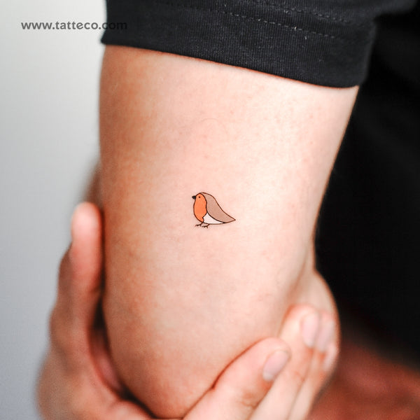 Little Robin Bird Temporary Tattoo - Set of 3