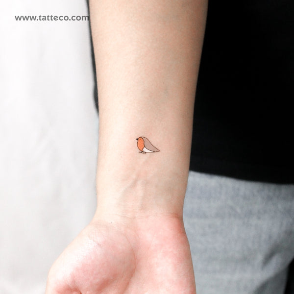 Little Robin Bird Temporary Tattoo - Set of 3