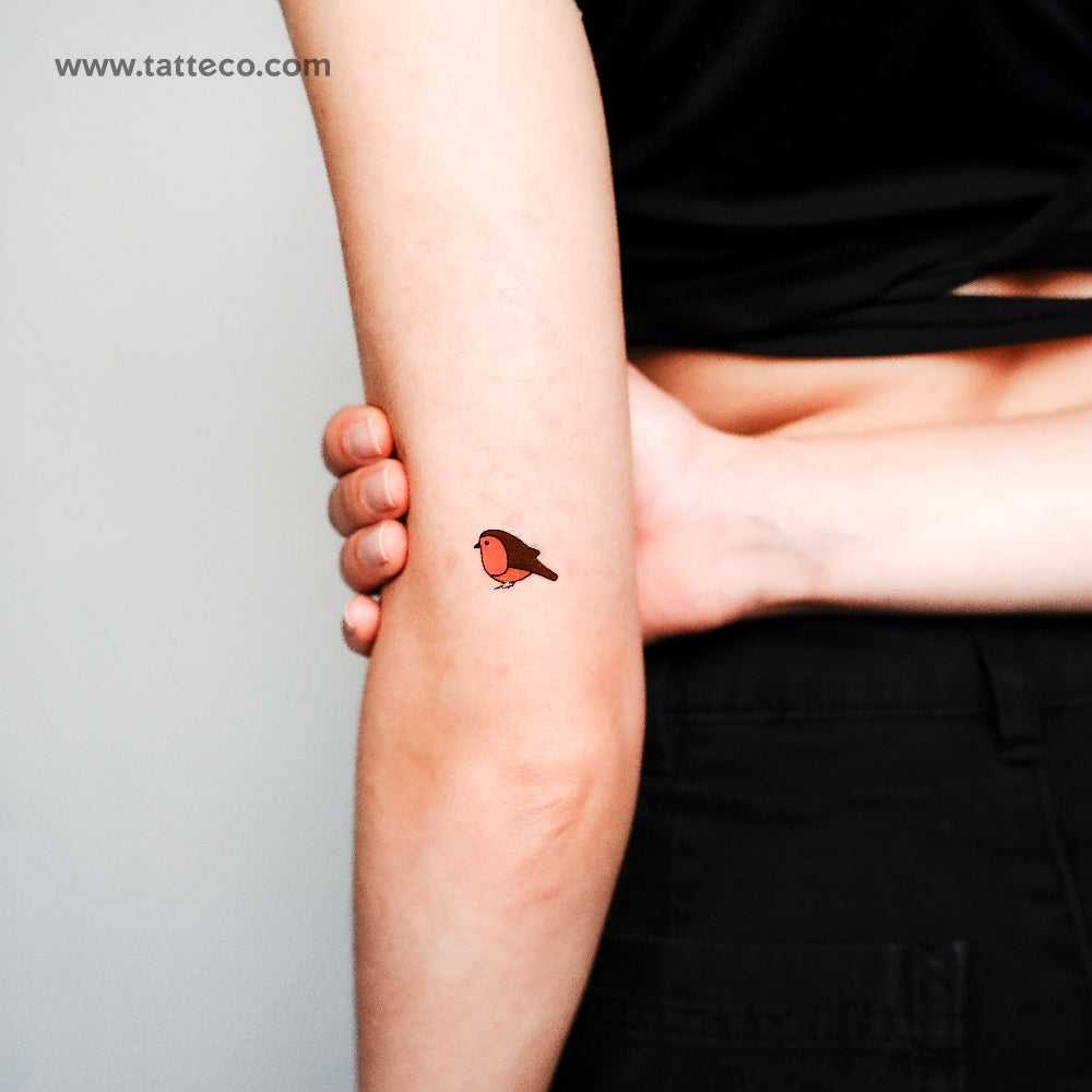 Robin Bird Temporary Tattoo - Set of 3