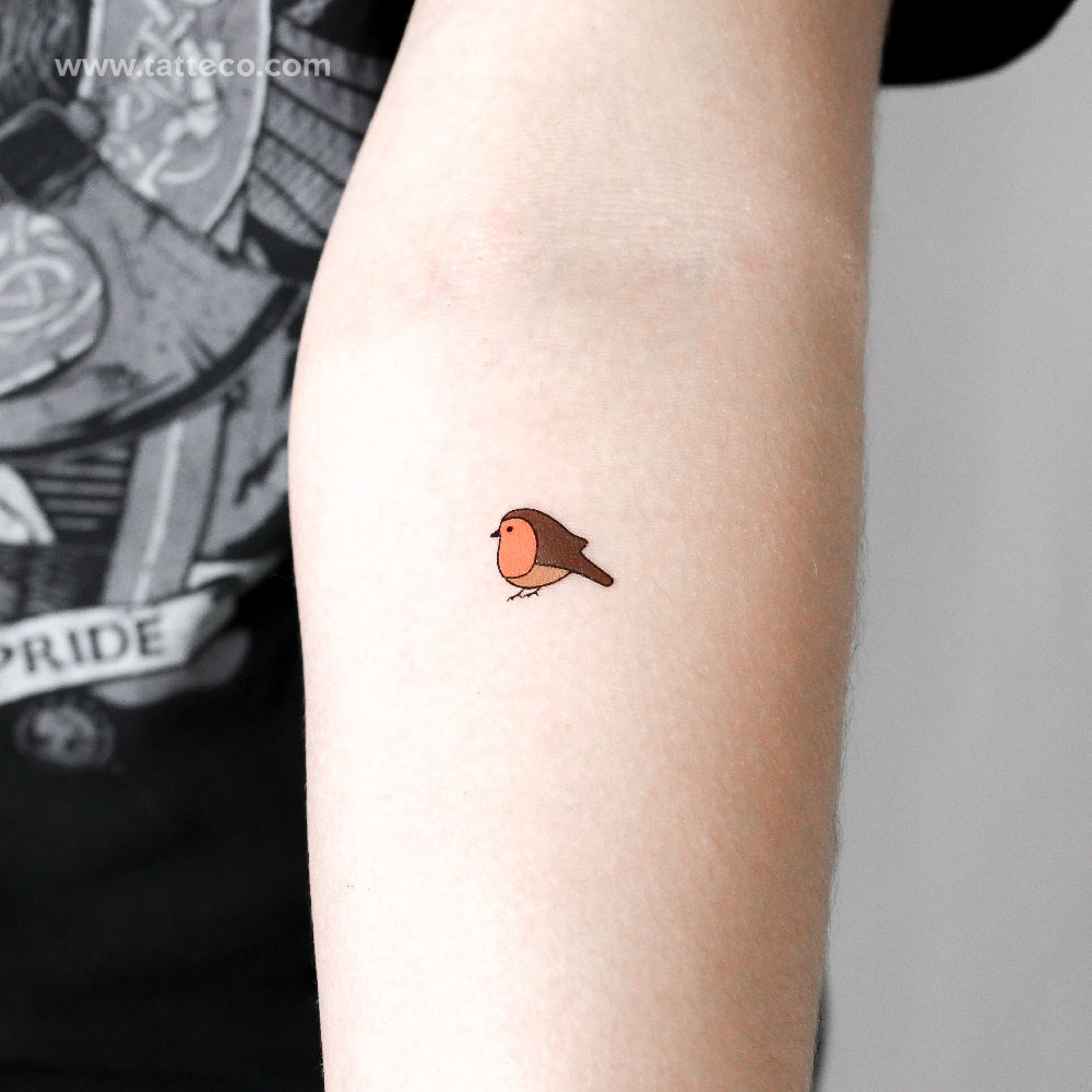 Robin Bird Temporary Tattoo - Set of 3