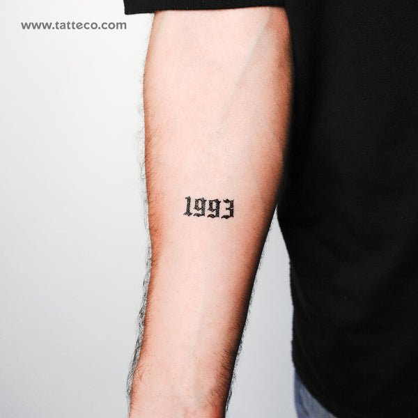 Gothic 1993 Temporary Tattoo - Set of 3