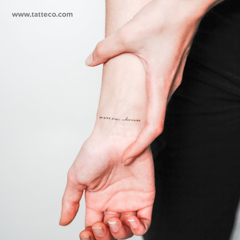 Tatuaje temporal "Somos nuestras elecciones" - Juego de 3
