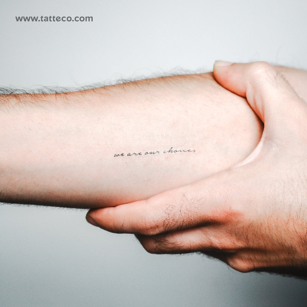Tatuaje temporal "Somos nuestras elecciones" - Juego de 3