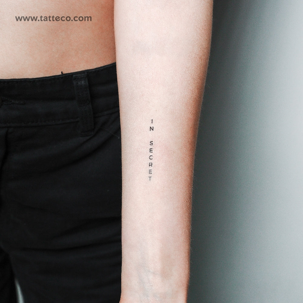 Tatuaje temporal "En secreto" - Juego de 3