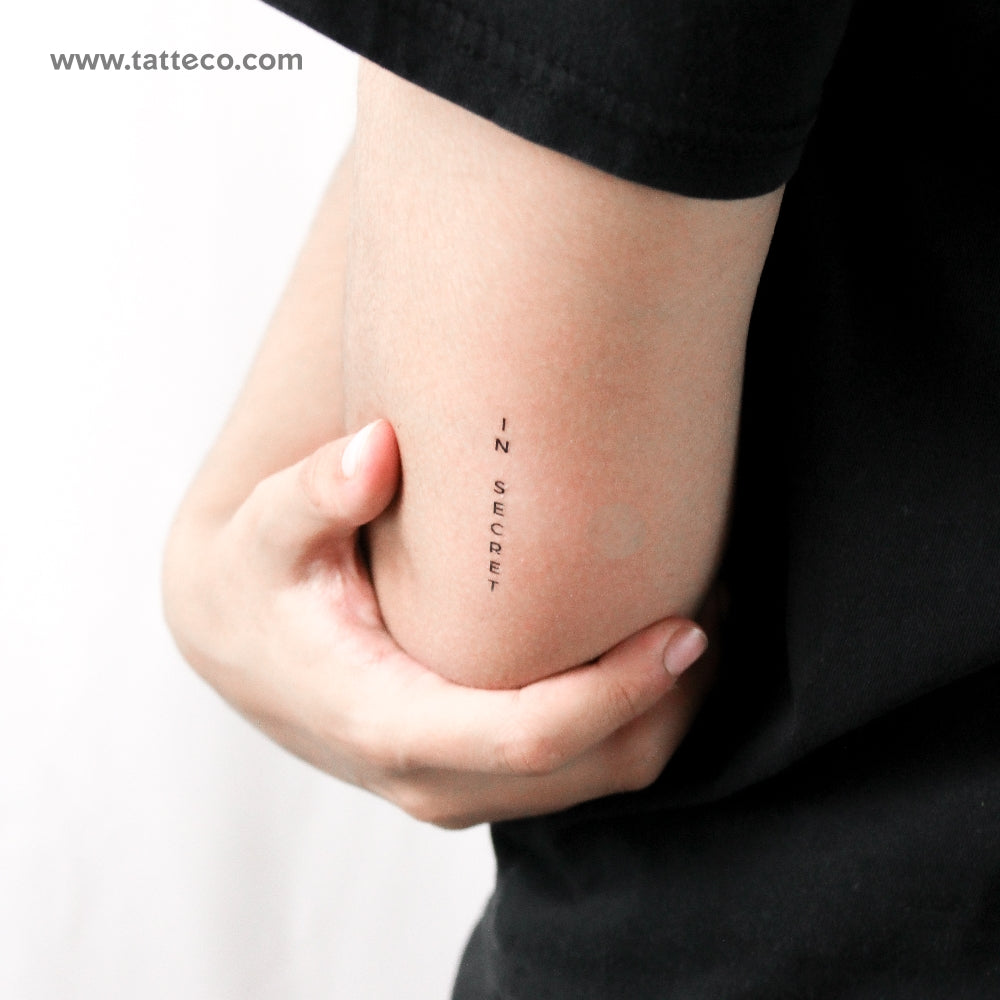 Tatuaje temporal "En secreto" - Juego de 3