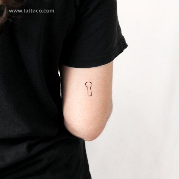 Keyhole Outline Temporary Tattoo - Set of 3