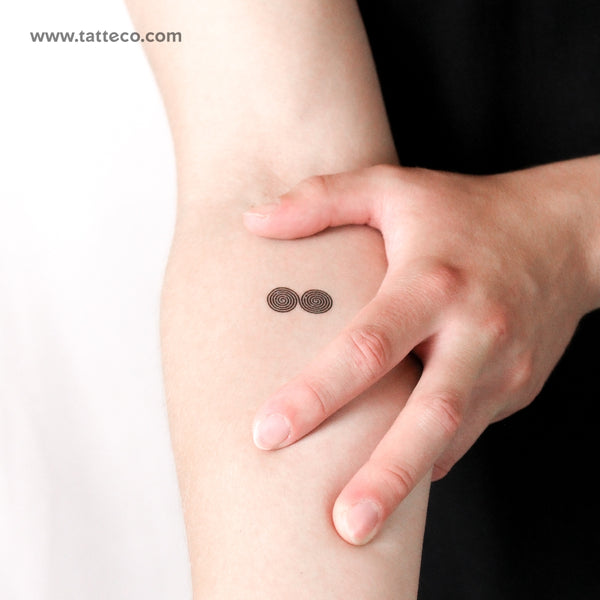 Double Spiral Temporary Tattoo - Set of 3