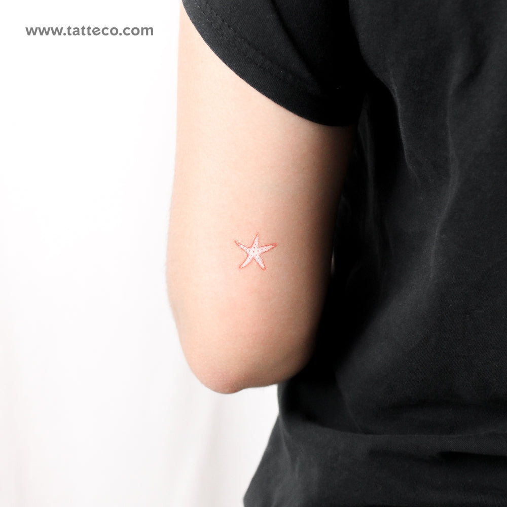 Red Sea Star Temporary Tattoo - Set of 3