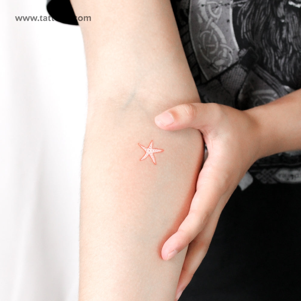 Red Sea Star Temporary Tattoo - Set of 3
