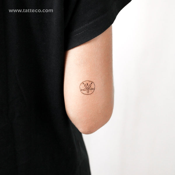 Small Sand Dollar Temporary Tattoo - Set of 3