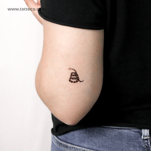Gadsden Flag Rattlesnake Temporary Tattoo - Set of 3