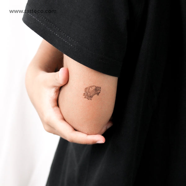 Bison Temporary Tattoo - Set of 3