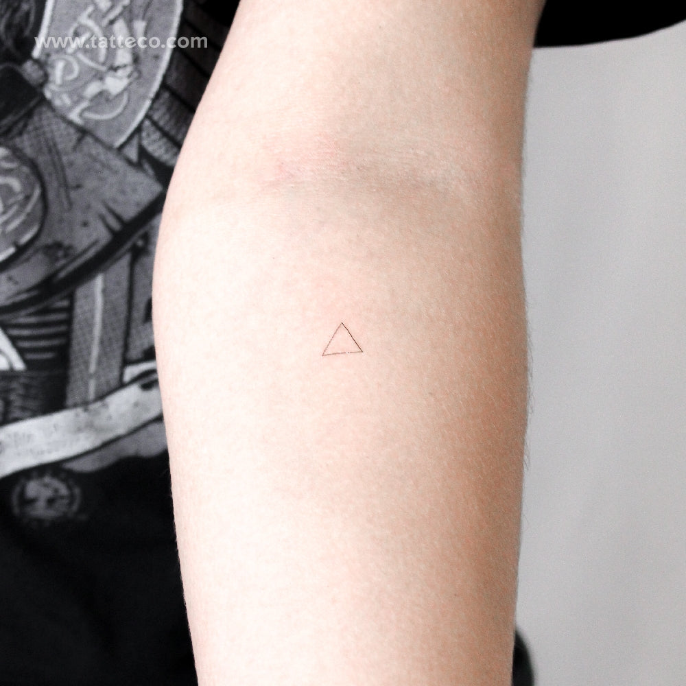 Tatuaje temporal de triángulo equilátero (juego de 3)