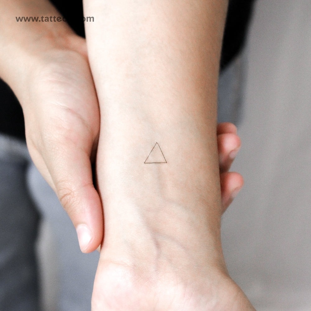 Tatuaje temporal de triángulo equilátero (juego de 3)