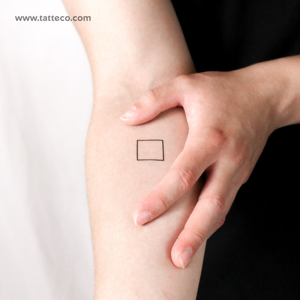 Square Temporary Tattoo - Set of 3