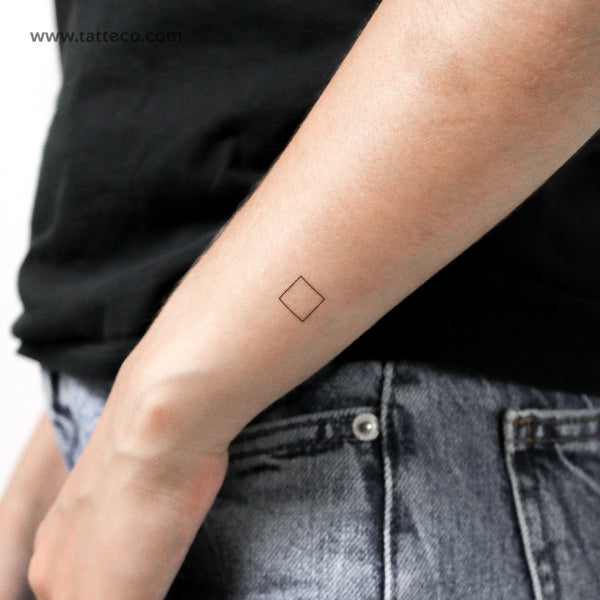 Little Square Temporary Tattoo - Set of 3